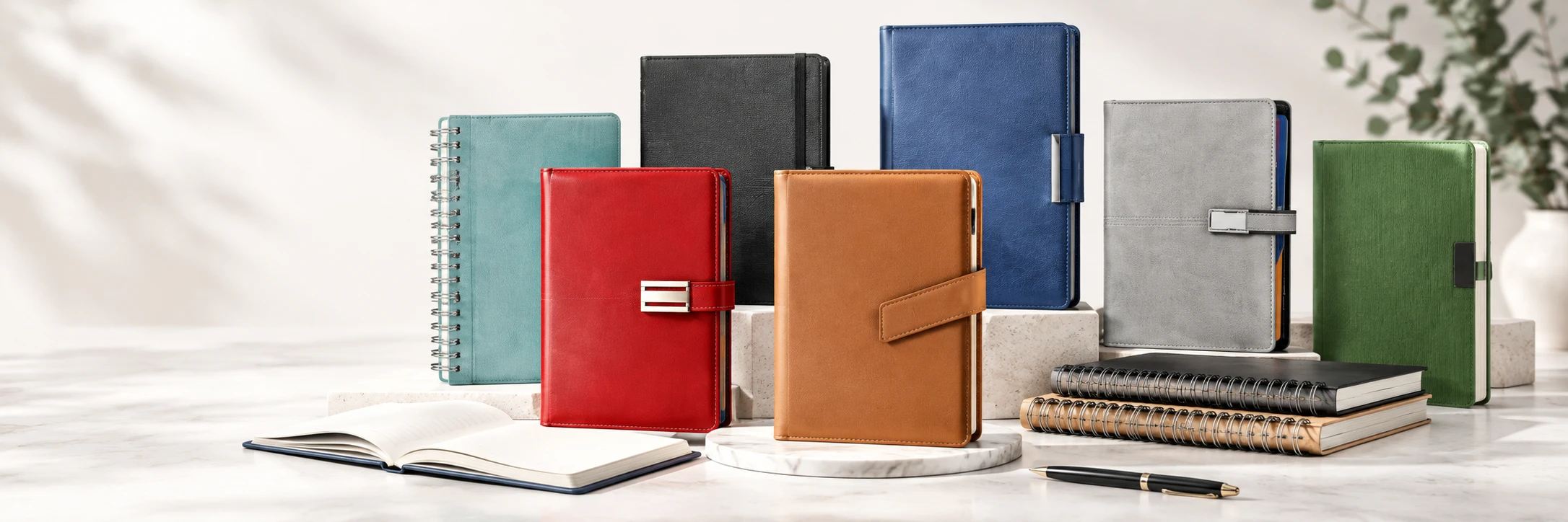 Ajanda ve Defterler Kurumsal markanıza özel, baskılı ve estetik ajanda–defter seçenekleri.