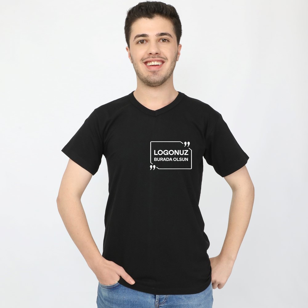 V YAKA SİYAH TİŞÖRT 1001NMVYT1-S