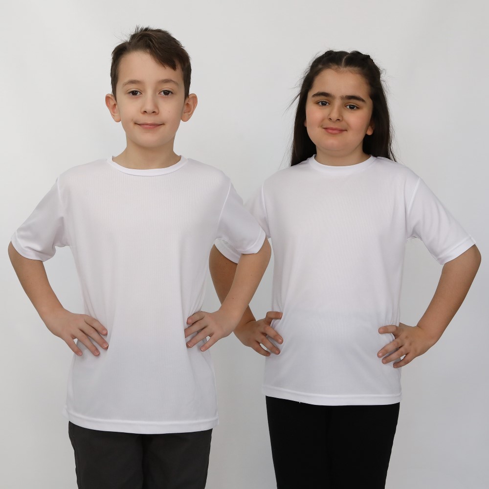 ÇOCUK SIFIR YAKA POLYESTER TİŞÖRT 1001NMSYT7
