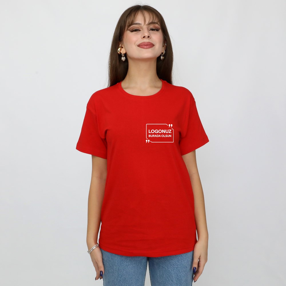 SIFIR YAKA 1. KALİTE KIRMIZI TİŞÖRT 1001NMSYT1-K