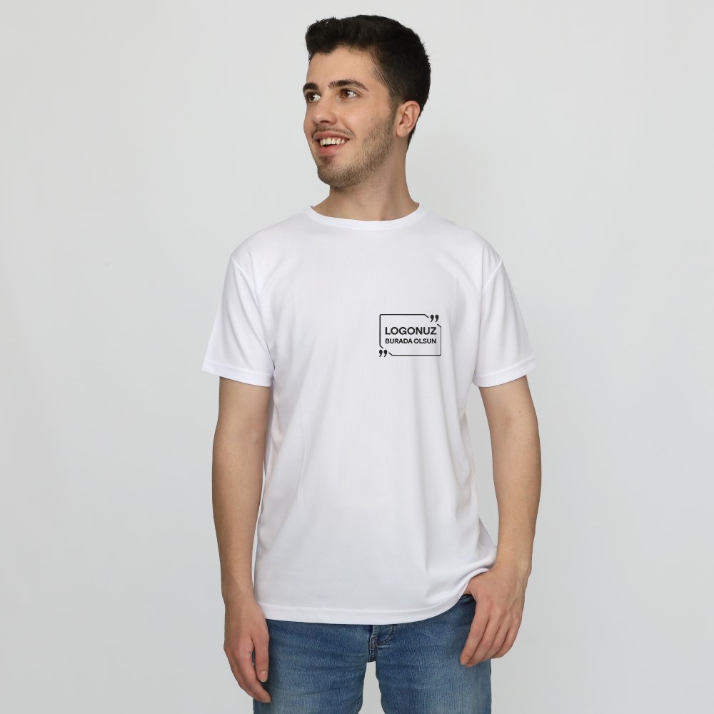 SIFIR YAKA BEYAZ TİŞÖRT 1001NMSYT2-B