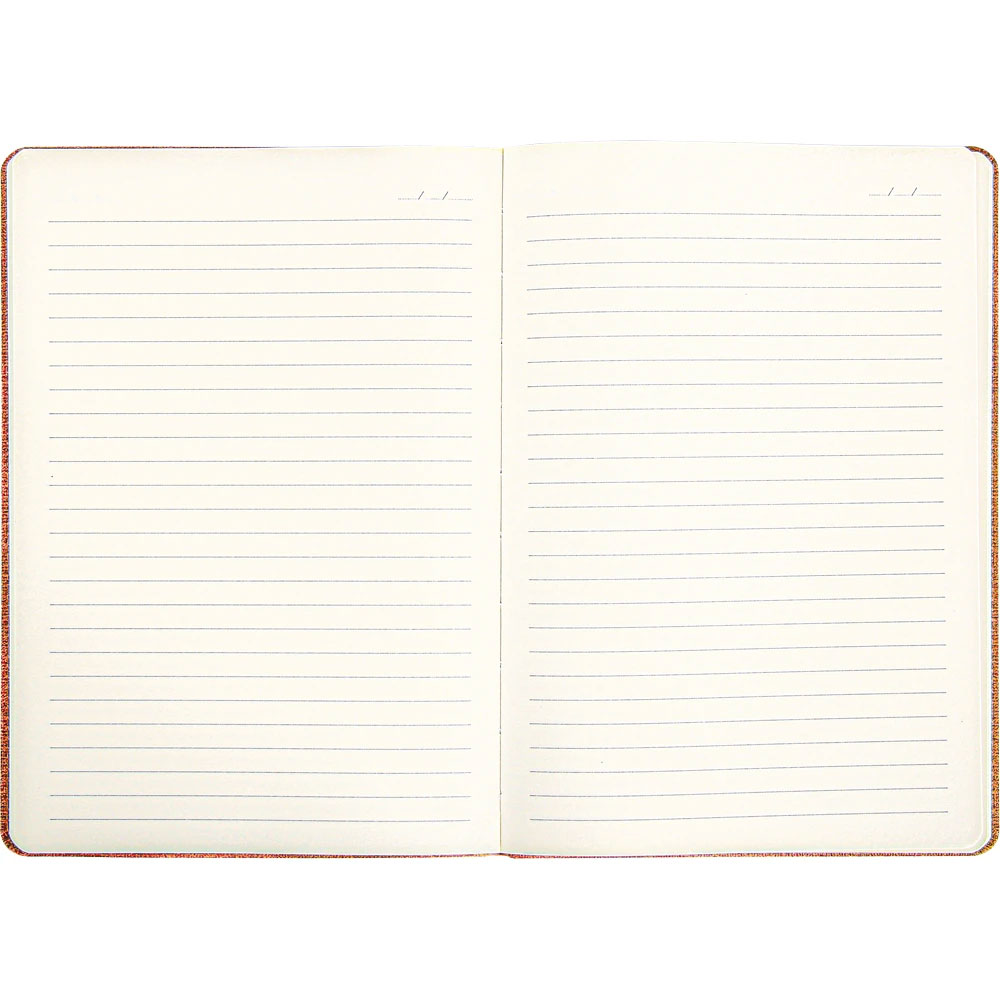 Kırmızı termo PU sert kapaklı, 15,5x21,5 cm ebatında, 224 çizgili sayfalı kurumsal promosyon defter