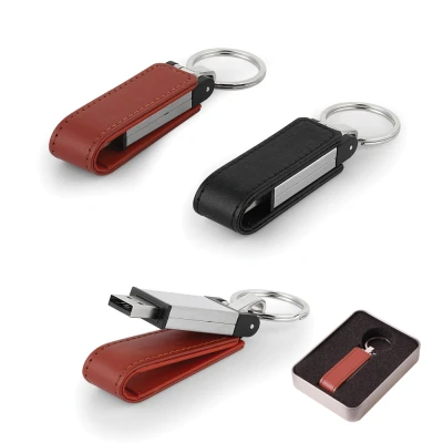 16 GB Deri Metal Anahtarlık USB Bellek 10017282-16GB