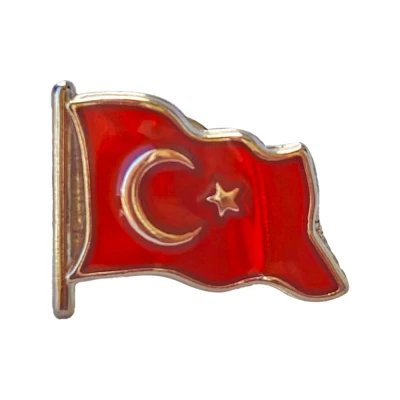 Türk Bayrağı Mineli Yaka Rozeti (İğneli) 10015309