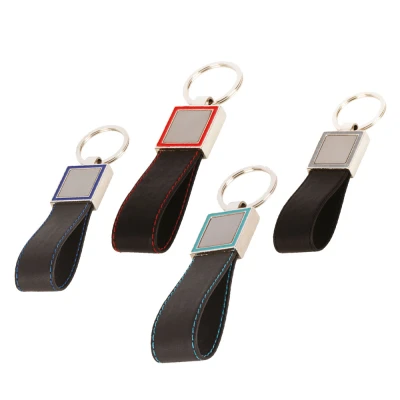 Metal Plakalı Deri Anahtarlık 10015279